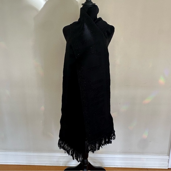 SAINT LAURENT
Logo Sequin Wool-Silk Scarf - Picture 8 of 10